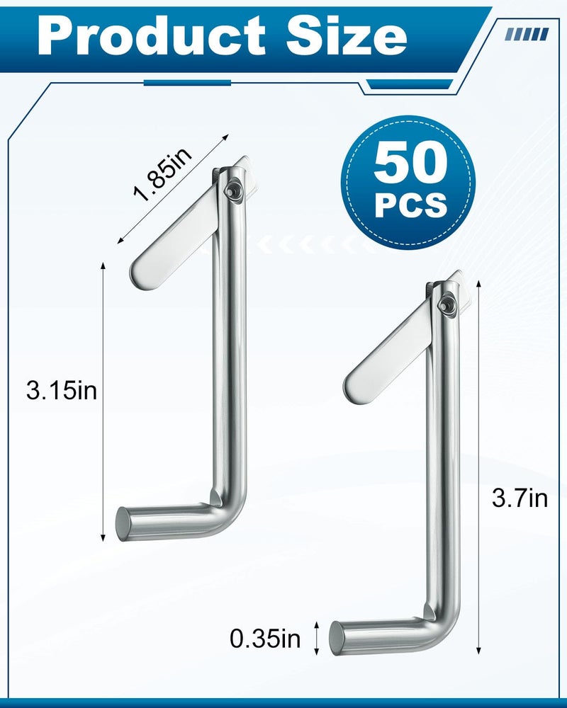 AOKLIT 50Pcs Galvanized Steel Scaffolding Toggle Pins, Scaffold Metal Locking Pins for Architecture, Furniture Installation, and Home DIY - Image 2
